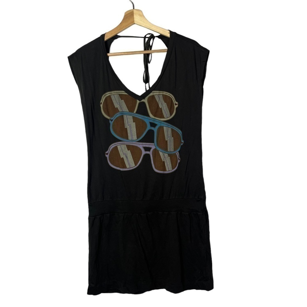 Drifter Gray Aviator Sunglasses Tank Mini‎ Dress L